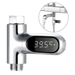Angel Decoration LED Display Home Water Shower Thermometer Flow Water Temperture Monitor LED Display Shower Thermometers For Baby Bath Kids Water