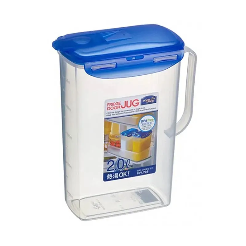 Aqua Plastic Water Jug With Flip Top Lid| 2 Liters