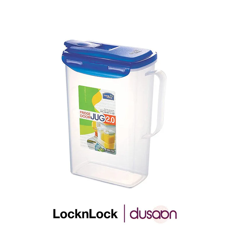 Aqua Plastic Water Jug With Flip Top Lid| 2 Liters