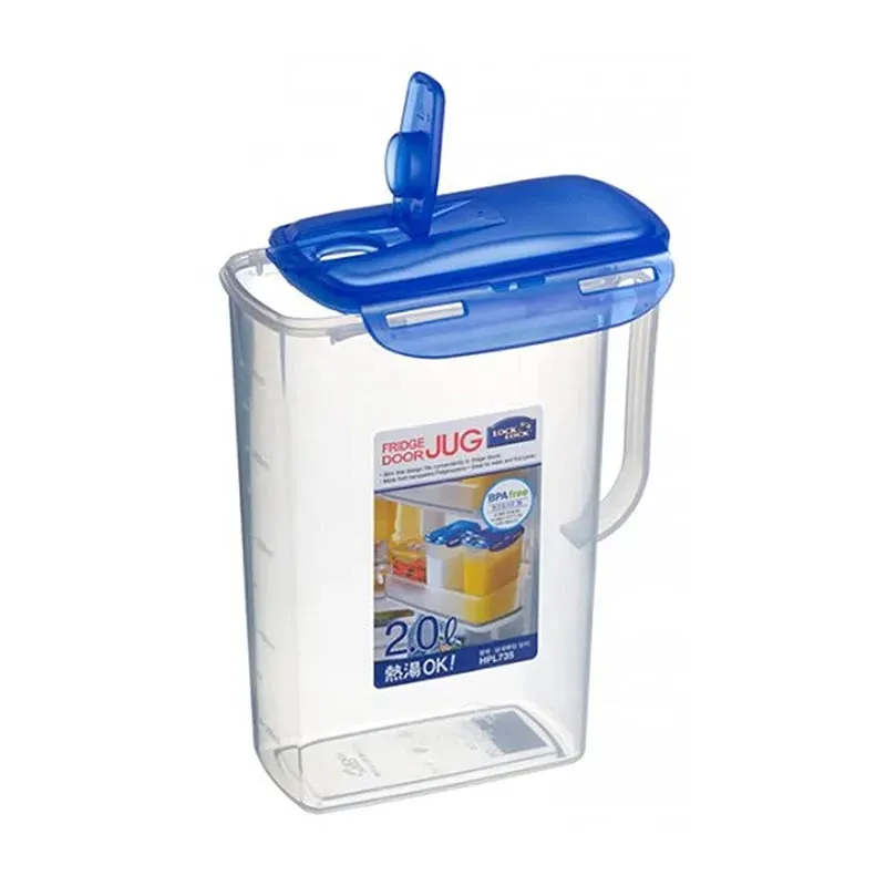 Aqua Plastic Water Jug With Flip Top Lid| 2 Liters