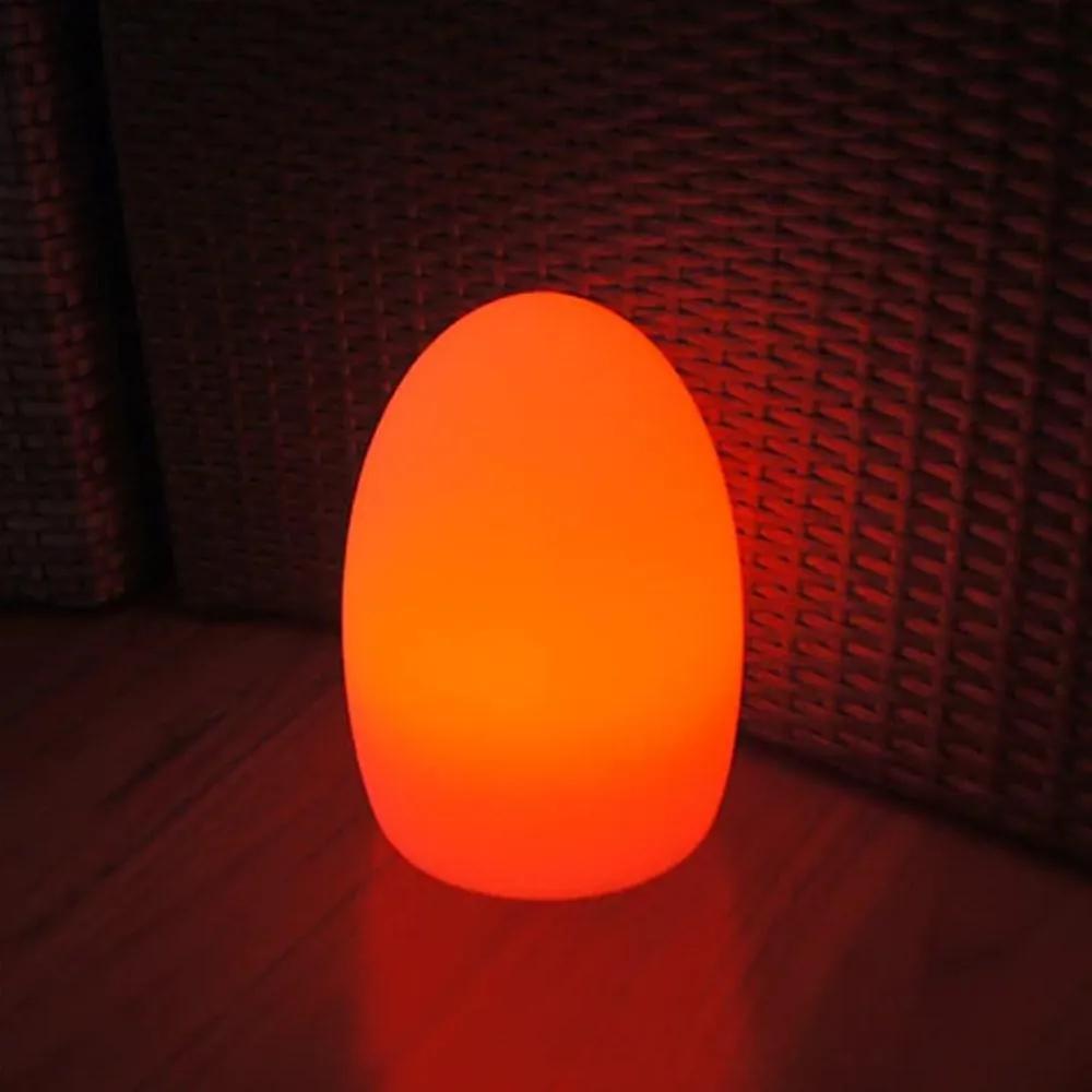 Aria Radiant Egg, UV-Resistant Plastic LED Table Lamp - White, 210mm High, PL0173