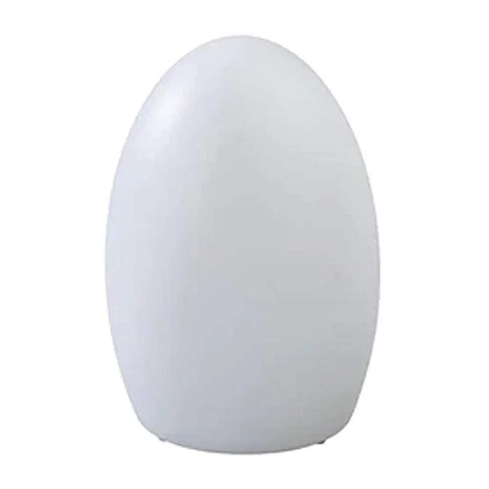 Aria Radiant Egg, UV-Resistant Plastic LED Table Lamp - White, 210mm High, PL0173