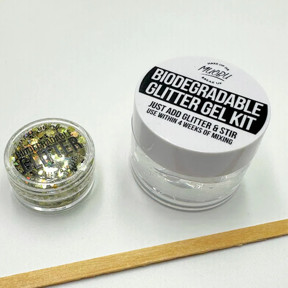 Biodegradable Glitter Gel - Holographic Champagne (Chunky Mix BioChampagne)