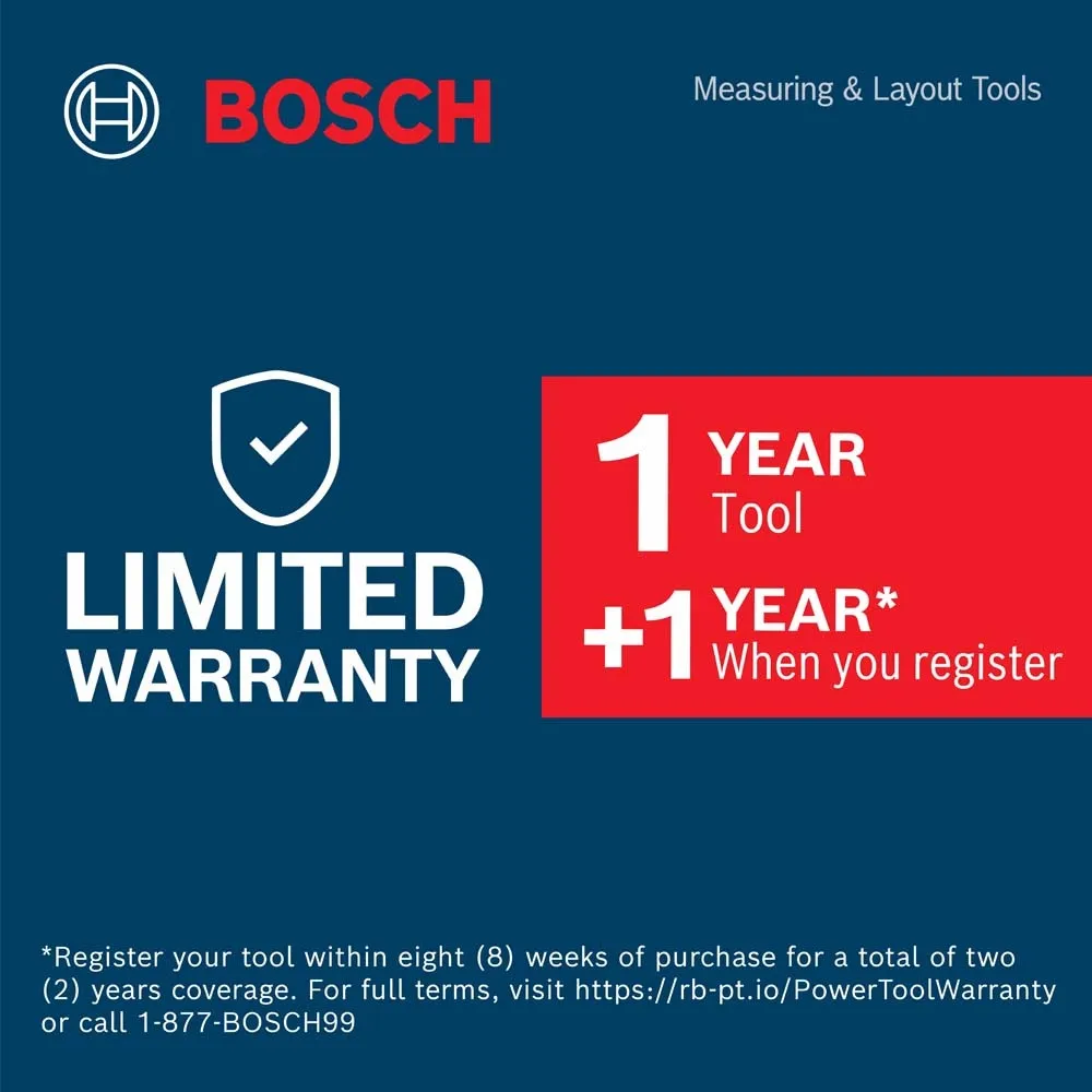 Bosch LR20 1,000' Red and Green-Beam Rotary Laser Receiver