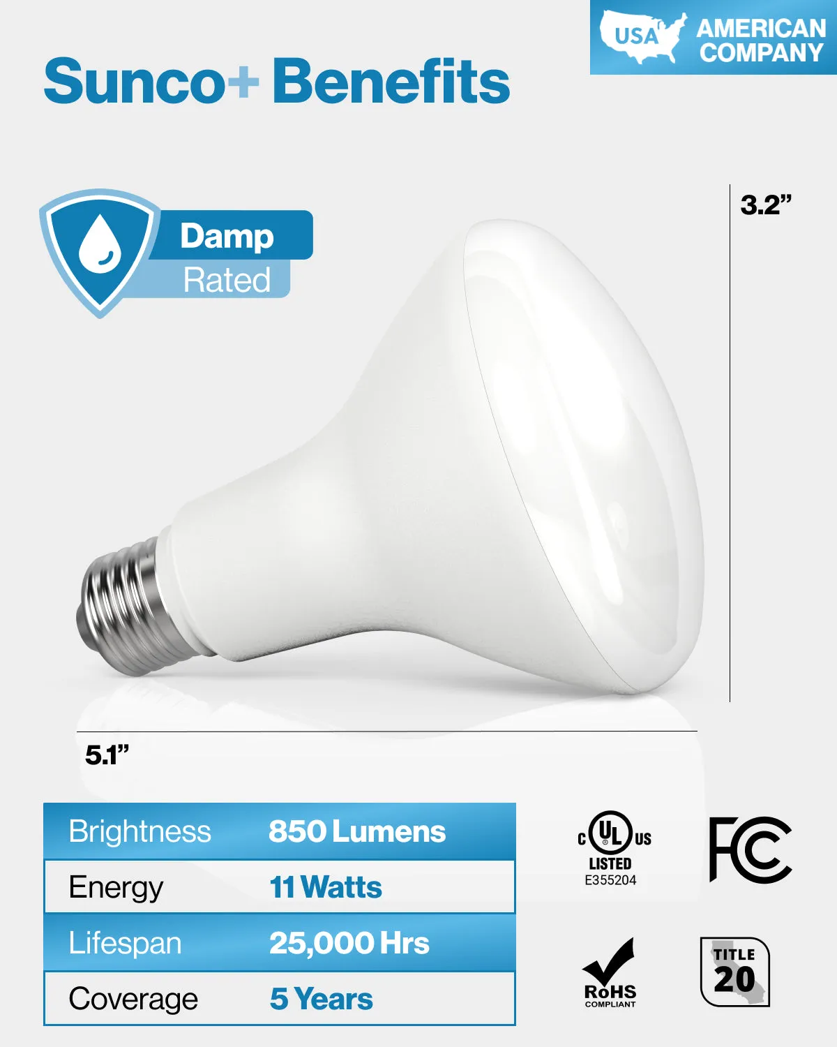 BR30 LED Bulb, 850 Lumens