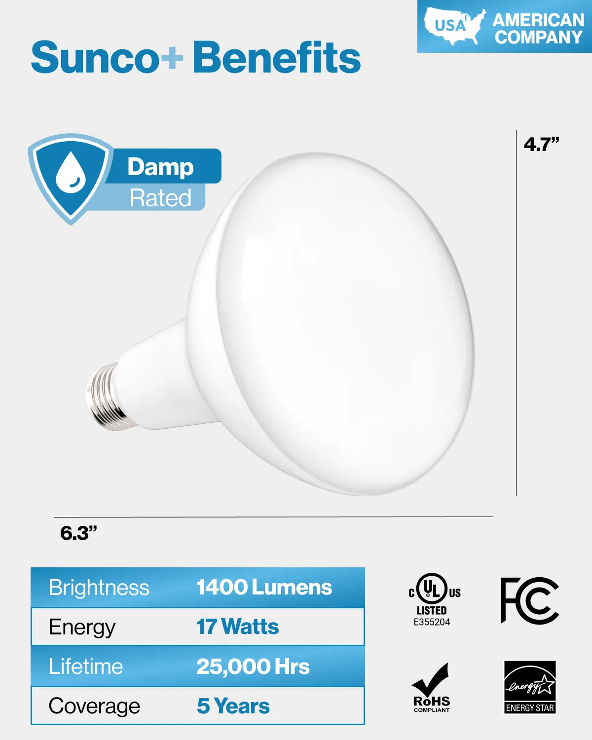 BR40 LED Bulb, 1400 Lumens