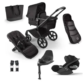 Bugaboo Fox 5 Complete Noir Limited Edition Cybex Cloud T Car Seat & Accessory Bundle - Black Moonlight