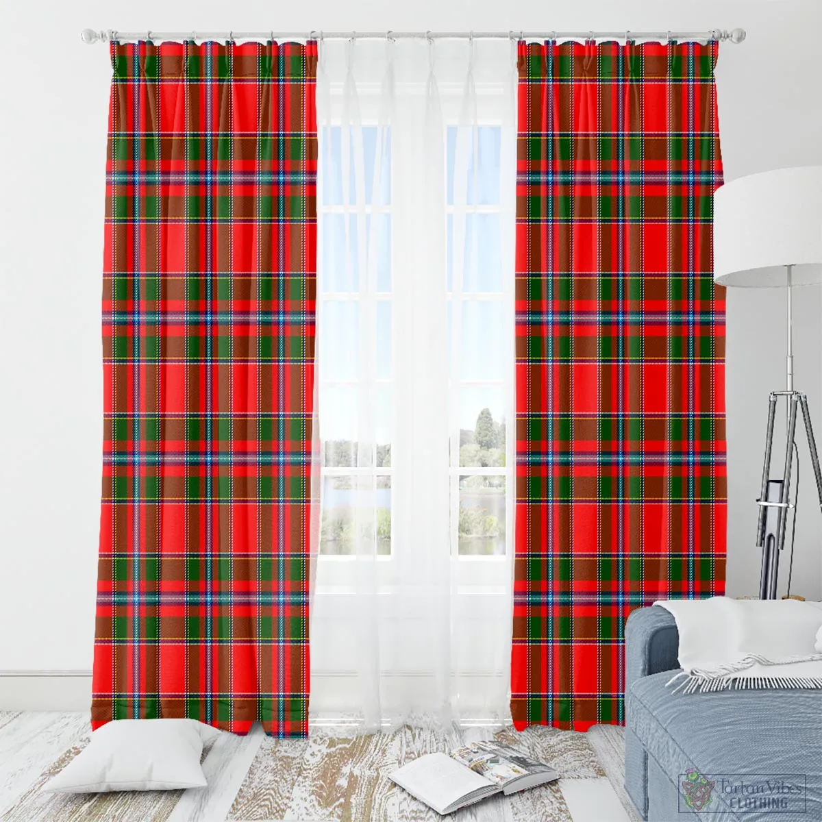 Butter Tartan Window Curtain