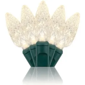 C6 Warm White LED Christmas Lights, 70 Bulbs, 4" Spacing