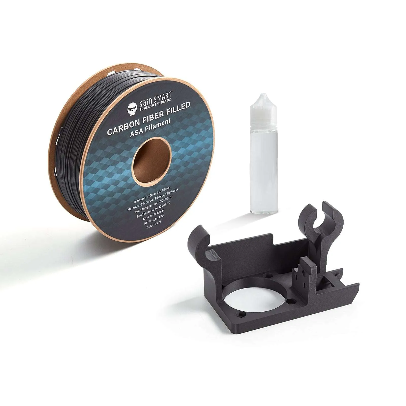 Carbon Fiber ASA Filament, 1.75mm Black, UV & Weather Resistant, Fit for Outdoor Functional Parts, 1kg, Accuracy  /- 0.04 mm