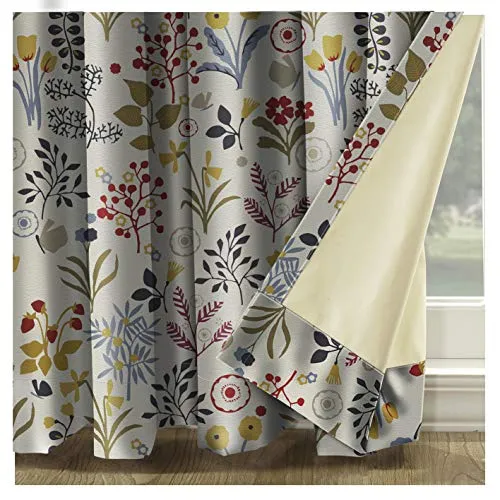 Casableu Coco 2 Piece Polyester Eyelets (Steel) Blackout Curtains with Tie Back, Bedroom Living Room (Blue, 7 Ft x 4.2 Ft)