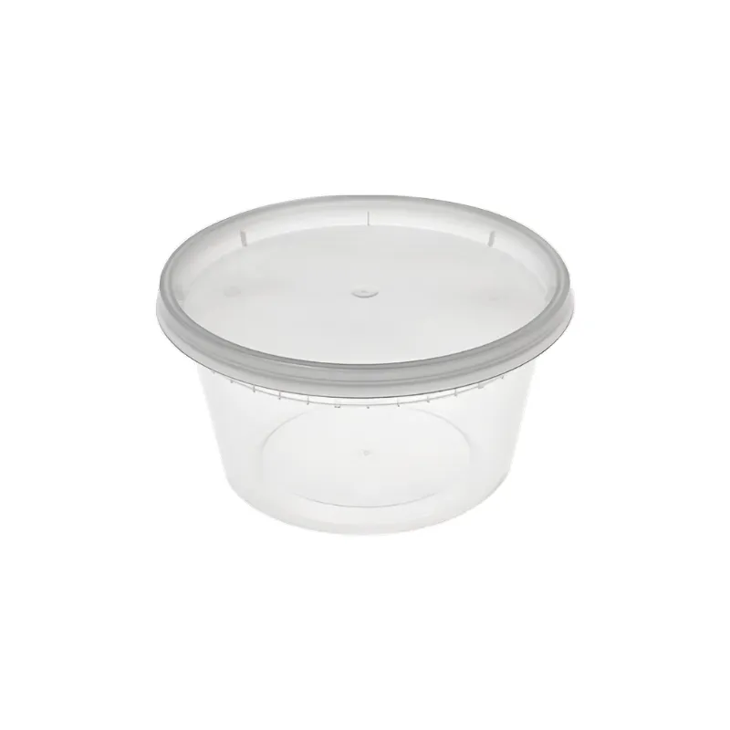 CCF 12OZ(D116MM) Premium PP Injection Plastic Deli Container & Lid - 240 Sets/Cases (Microwavable)