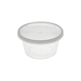CCF 12OZ(D116MM) Premium PP Injection Plastic Deli Container & Lid - 240 Sets/Cases (Microwavable)
