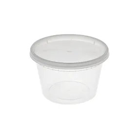CCF 16OZ(D116MM) Premium PP Injection Plastic Deli Container & Lid - 240 Sets/Cases (Microwavable)
