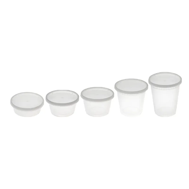 CCF 16OZ(D116MM) Premium PP Injection Plastic Deli Container & Lid - 240 Sets/Cases (Microwavable)