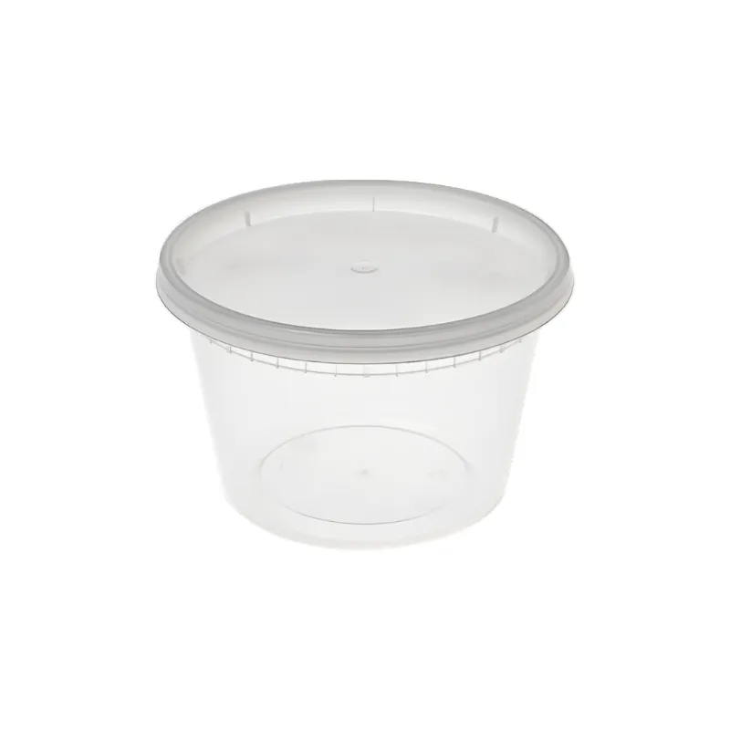 CCF 16OZ(D116MM) Premium PP Injection Plastic Deli Container & Lid - 240 Sets/Cases (Microwavable)
