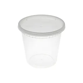 CCF 24OZ(D116MM) Premium PP Injection Plastic Deli Container - 240 Sets/Cases (Microwavable)