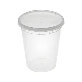 CCF 32OZ(D116MM) Premium PP Injection Plastic Deli Container & Lid - 240 Sets/Cases (Microwavable)