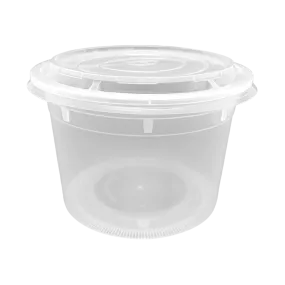 CCF 48OZ(D175MM) Premium PP Injection Plastic Soup Bowl with Lid - 120 Sets/Cases (Microwavable)