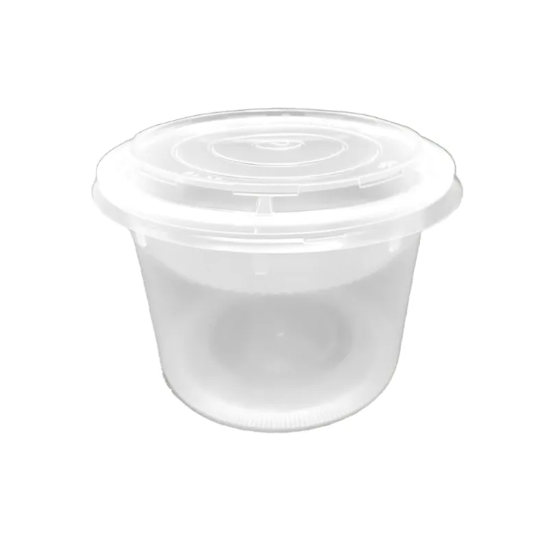 CCF 64OZ(D175MM) Premium PP Injection Plastic Soup Bowl with Insert & Lid - 50 Sets/Cases (Microwavable)