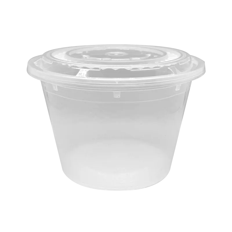 CCF 64OZ(D175MM) Premium PP Injection Plastic Soup Bowl with Lid - 120 Sets/Cases (Microwavable)