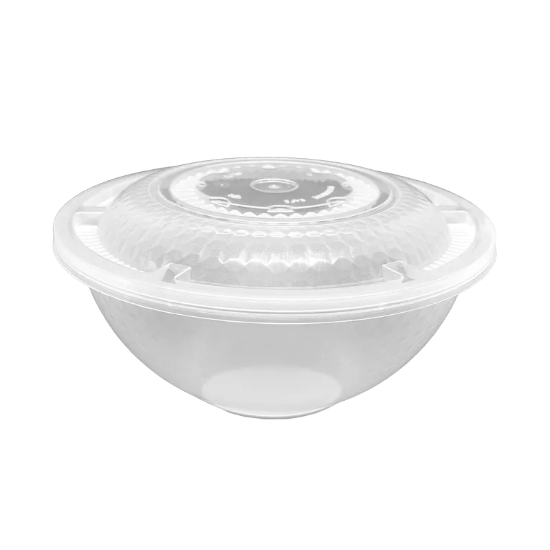 CCF 72OZ(D215MM) Premium PP Injection Plastic Soup Bowl with Lid - 80 Sets/Cases (Microwavable)