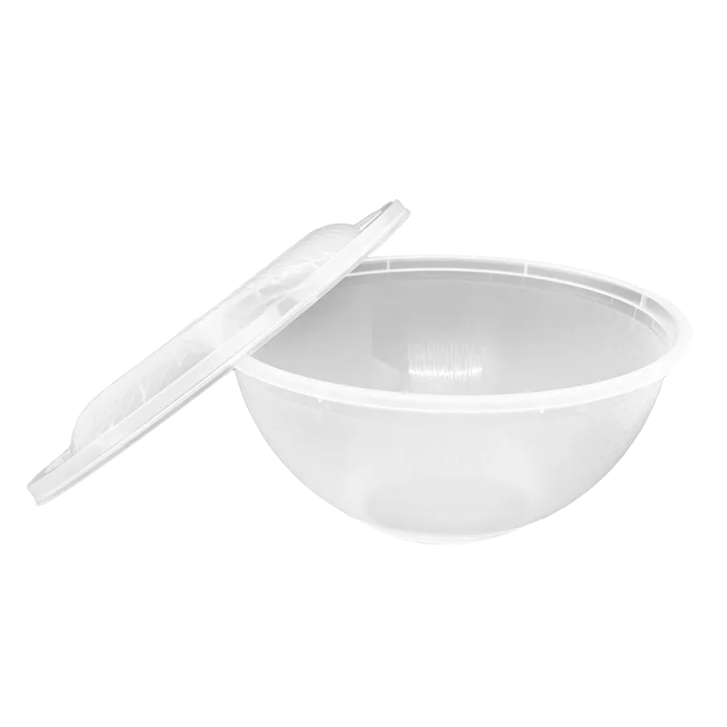 CCF 72OZ(D215MM) Premium PP Injection Plastic Soup Bowl with Lid - 80 Sets/Cases (Microwavable)