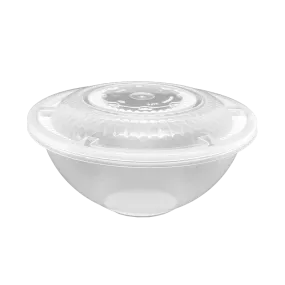 CCF 72OZ(D215MM) Premium PP Injection Plastic Soup Bowl with Lid - 80 Sets/Cases (Microwavable)