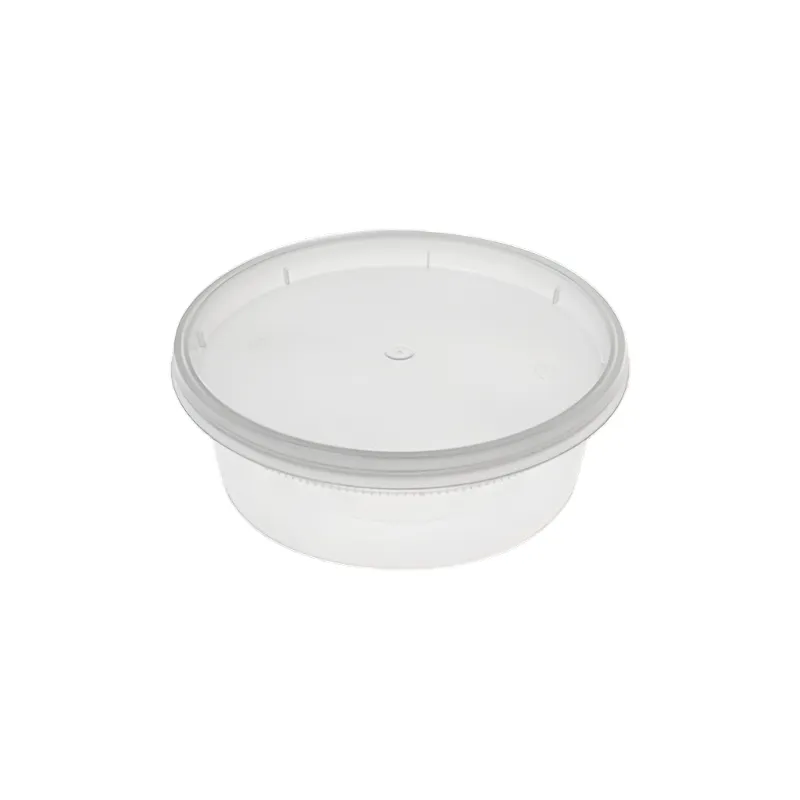 CCF 8OZ(D116MM) Premium PP Injection Plastic Deli Container - 240 Sets/Cases (Microwavable)