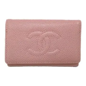 CHANEL 6 key holders Pink Caviar Skin (Grained Calf)