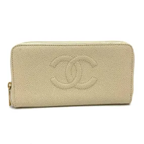 Chanel A13228 CC Mark Long wallet Long Wallet BeigeBased