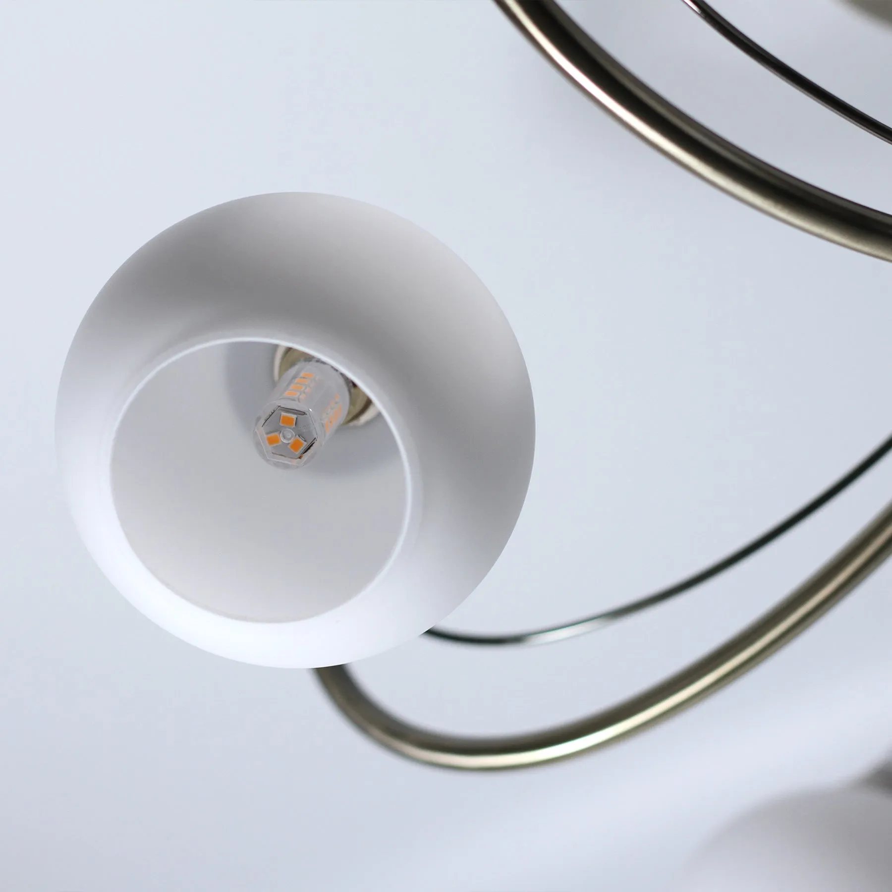 Claire Artistic LED Metal Ceiling Light - Antique Brass, 5 Lights, Dimmable, 310 Lumens PL0115