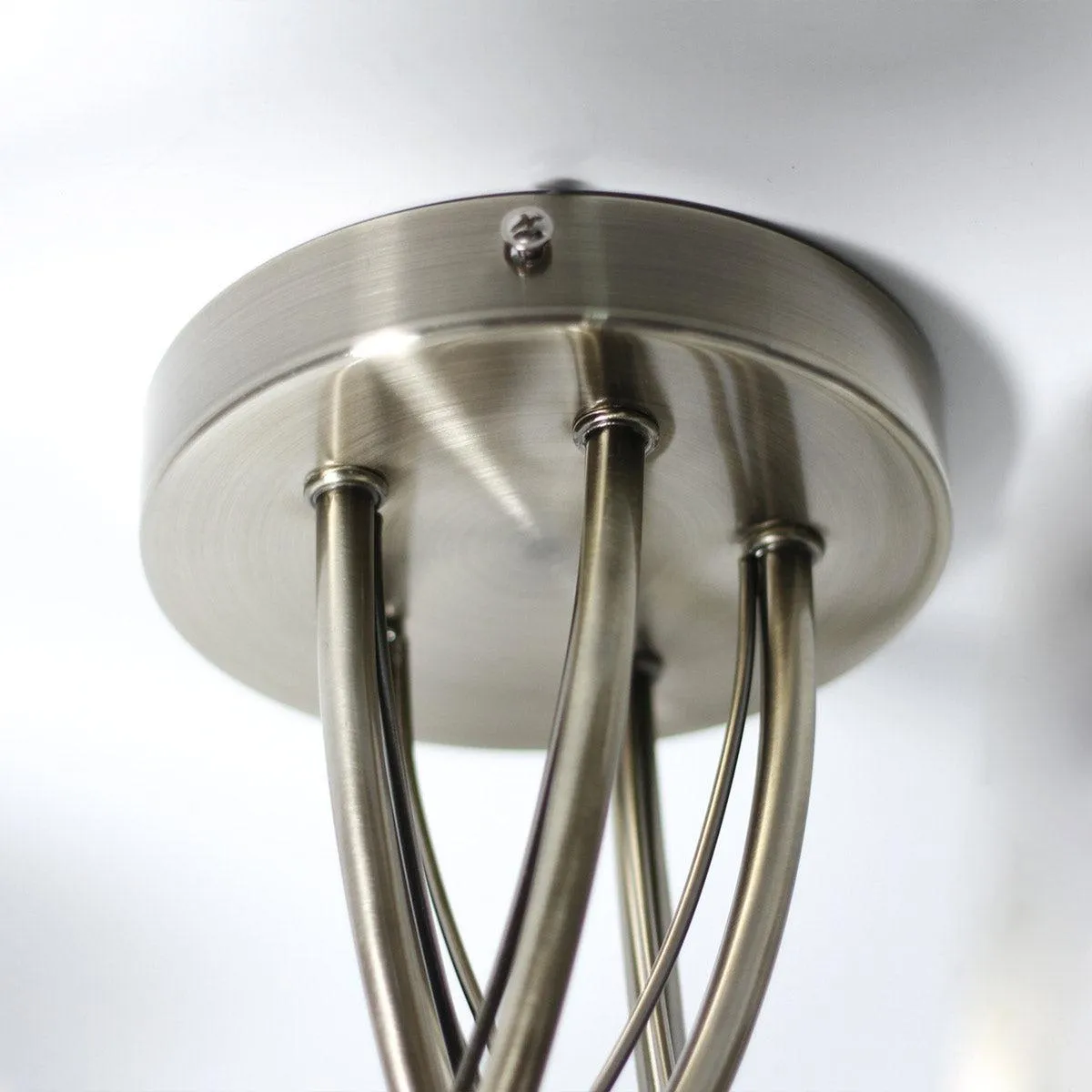 Claire Artistic LED Metal Ceiling Light - Antique Brass, 5 Lights, Dimmable, 310 Lumens PL0115
