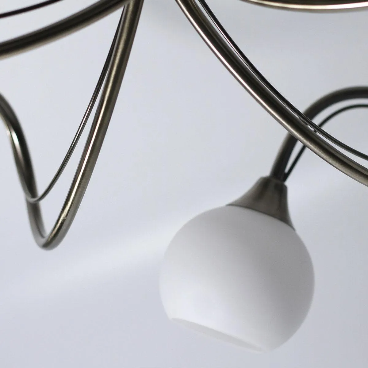 Claire Artistic LED Metal Ceiling Light - Antique Brass, 5 Lights, Dimmable, 310 Lumens PL0115