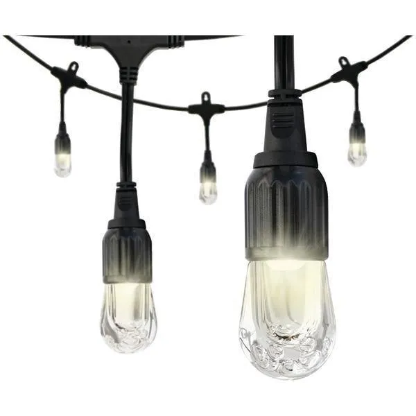 Classic LED Cafe Lights (48ft 24 Acrylic Bulbs)