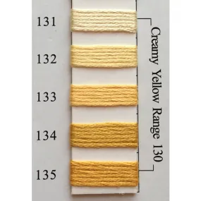 Colors 131 - 135 Creamy Yellow Range