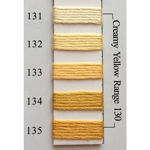 Colors 131 - 135 Creamy Yellow Range
