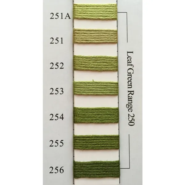 Colors 251A - 256 Leaf Green Range