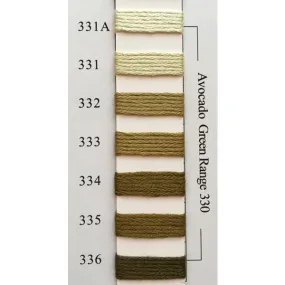 Colors 331A - 336 Avocado Green Range