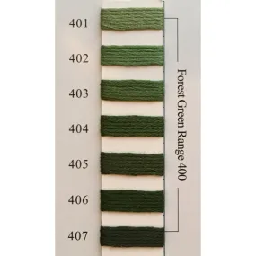 Colors 401 - 407 Forest Green Range