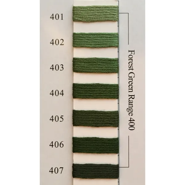 Colors 401 - 407 Forest Green Range