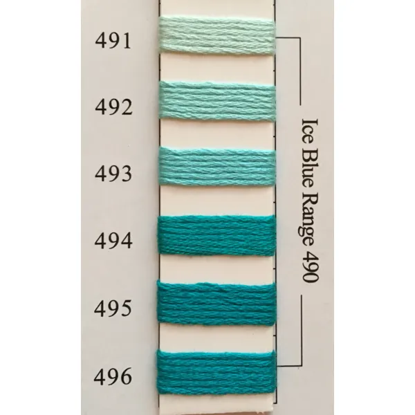 Colors 491 - 496 Ice Blue Range