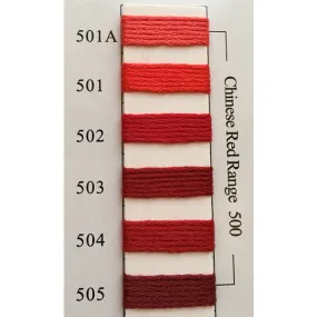 Colors 501A - 505 Chinese Red Range