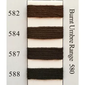 Colors 582 - 588 Burnt Umbre Range