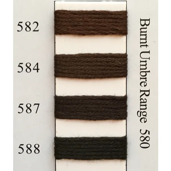 Colors 582 - 588 Burnt Umbre Range