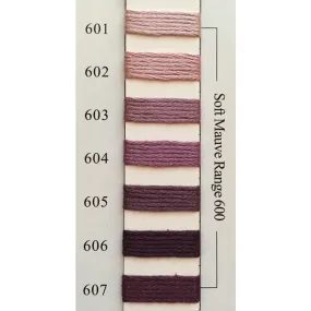 Colors 601 - 607 Soft Mauve Range