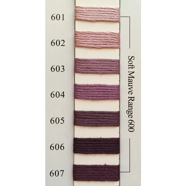 Colors 601 - 607 Soft Mauve Range