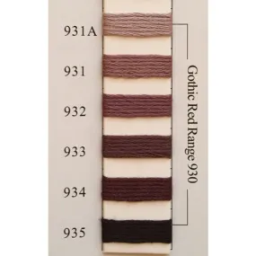 Colors 931A - 935 Gothic Red Range