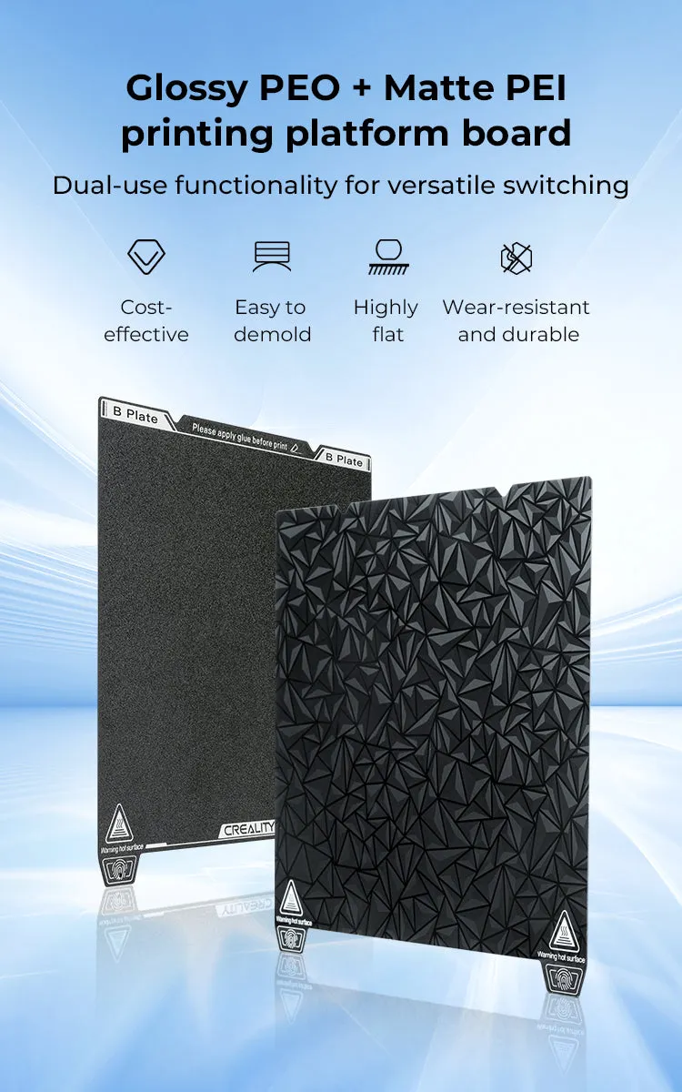 Creality K1 Max Dual-PEO-Sided Printing Platform Board Kit 310x315mm （Without soft magnetic sticker ）-AU Stock