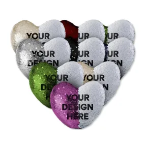 Custom Heart Shaped Sequin Pillow for Sublimation